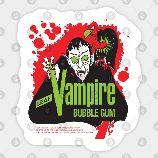 Vampire Bubble Gum Sticker by Chewbaccadoll